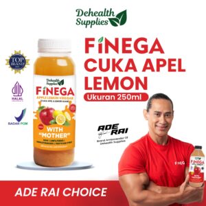 Finega Cuka Apel Lemon 250ml (Botol Plastik)