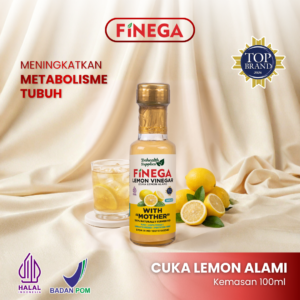 Finega Cuka Lemon 100ml (Botol Kaca)