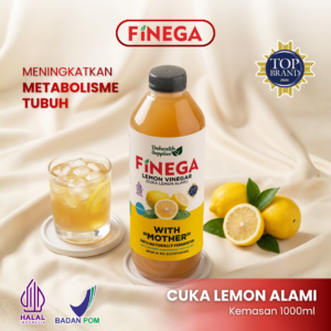Finega Cuka Lemon 1000ml (Botol Plastik)
