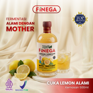Finega Cuka Lemon 500ml (Botol Kaca)