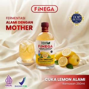 Finega Cuka Lemon 250ml (Botol Kaca)