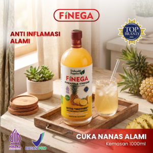 Finega Cuka Nanas 1000ml (Botol Kaca)