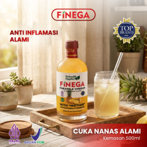 Finega Cuka Nanas 500ml (Botol Kaca)