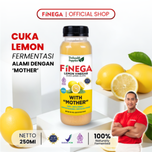 Finega Cuka Lemon 250ml (Botol Plastik)