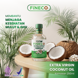 Fineco Extra Virgin Coconut Oil 250ml (Botol Kaca)