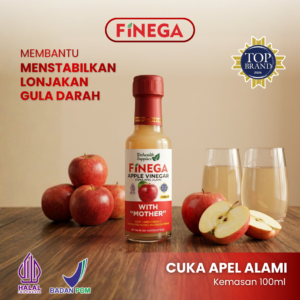 Finega Cuka Apel 100ml (Botol Kaca)