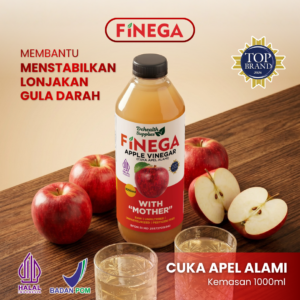 Finega Cuka Apel 1000ml (Botol Plastik)