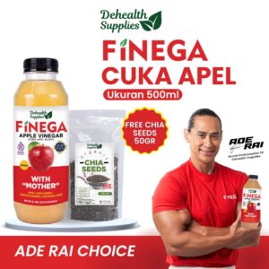 Finega Cuka Apel 500ml (Botol Plastik) Gratis Chia Seed 50gr