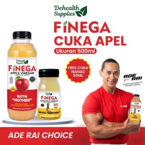 Finega Cuka Apel 500ml (Botol Plastik) Gratis Finega Cuka Nanas 50ml