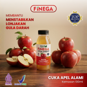 Finega Cuka Apel 100ml (Botol Plastik)