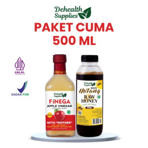 PAKET CUMA (Cuka Madu) – Cuka Apel 500ml Kaca & Madu Mitang 600gr Plastik