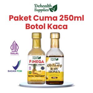 PAKET CUMA (Cuka Madu) - Cuka Nanas 250ml Kaca & Madu Mitang 300gr Kaca