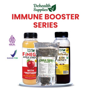 IMMUNE BOOSTER SERIES - Cuka Apel 250ml & Chia Seed 250gr & Madu Mitang 300gr