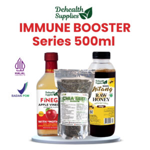 IMMUNE BOOSTER SERIES - Cuka Apel 500ml Kaca & Chia Seed 500gr & Madu Mitang 600gr
