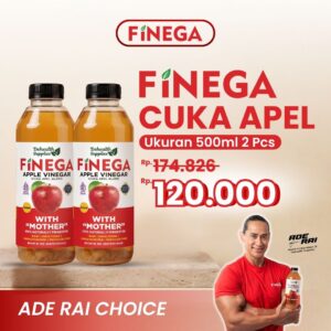 Finega Combo Hemat – 2pcs Cuka Apel 500ml Plastik