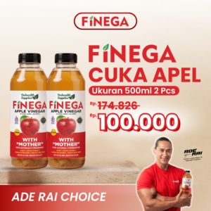 Finega Combo Hemat – 2pcs Cuka Apel 500ml Plastik